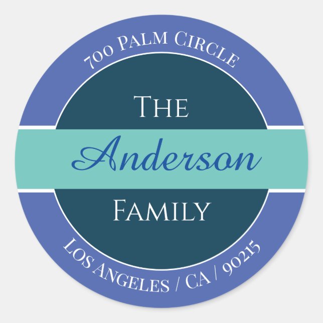 Étiquette d'adresse de retour personnalisable DIY, (Devant)