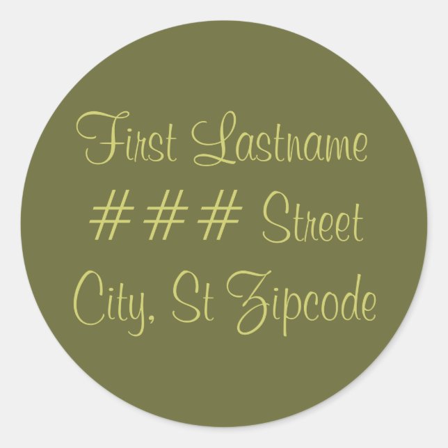 étiquette d'adresse de retour - personnalisation (Devant)