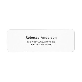Étiquette d'adresse de retour personnalisée