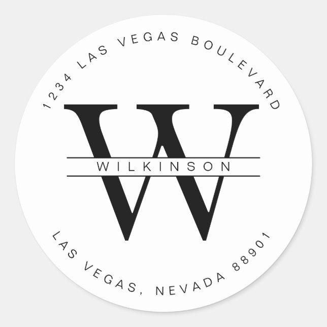 Étiquette d'adresse de retour personnalisée simple (Devant)