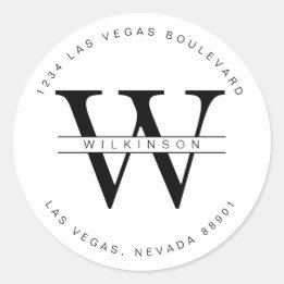 Étiquette d'adresse de retour personnalisée simple