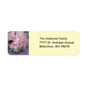 Étiquette d'adresse de retour Pink Azalea