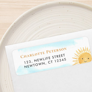 Étiquette d'adresse de retour pour baby shower sur
