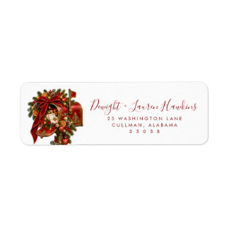 Étiquette d'adresse de retour pour les fêtes