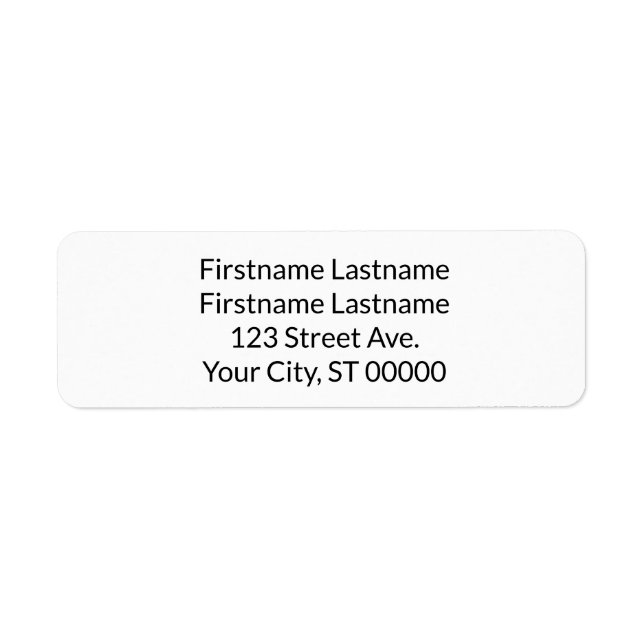 Étiquette d'adresse de retour pour un couple avec  (Devant)