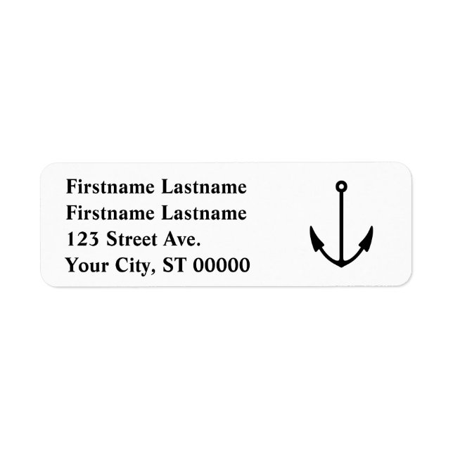 Étiquette d'adresse de retour pour un couple avec  (Devant)