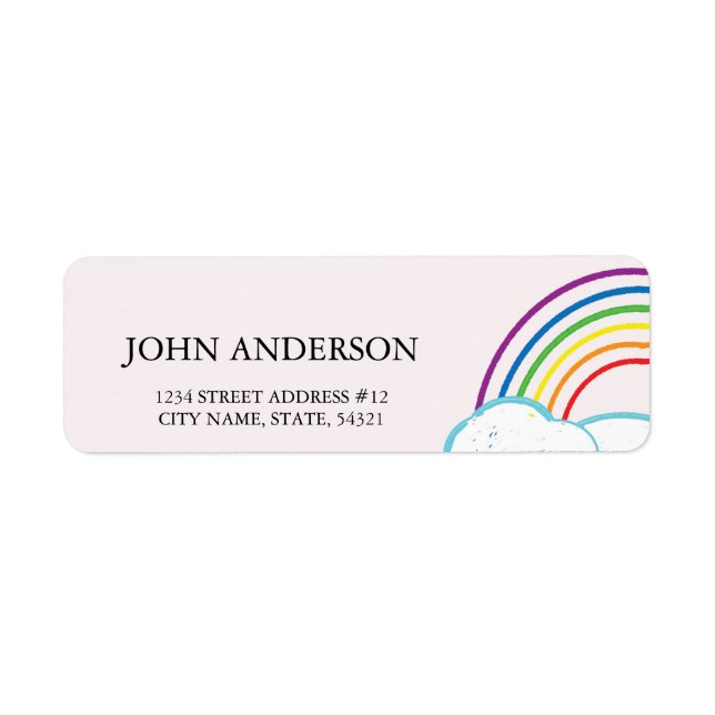 Étiquette d'adresse de retour Rainbow (Devant)
