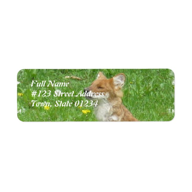 Étiquette d'adresse de retour Red Fox (Devant)