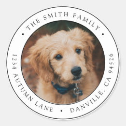 Étiquette d'adresse de retour ronde personnalisée 