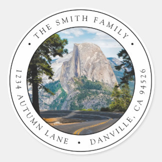 Étiquette d'adresse de retour ronde personnalisée 