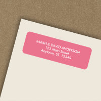 Étiquette d'adresse de retour rose Bubblegum moder
