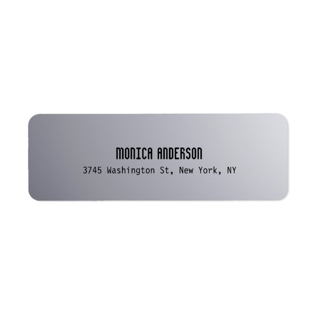 Étiquette d'adresse de retour Silver Grey Professi (Devant)