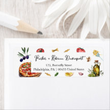 étiquette d'adresse de retour that's amore italien