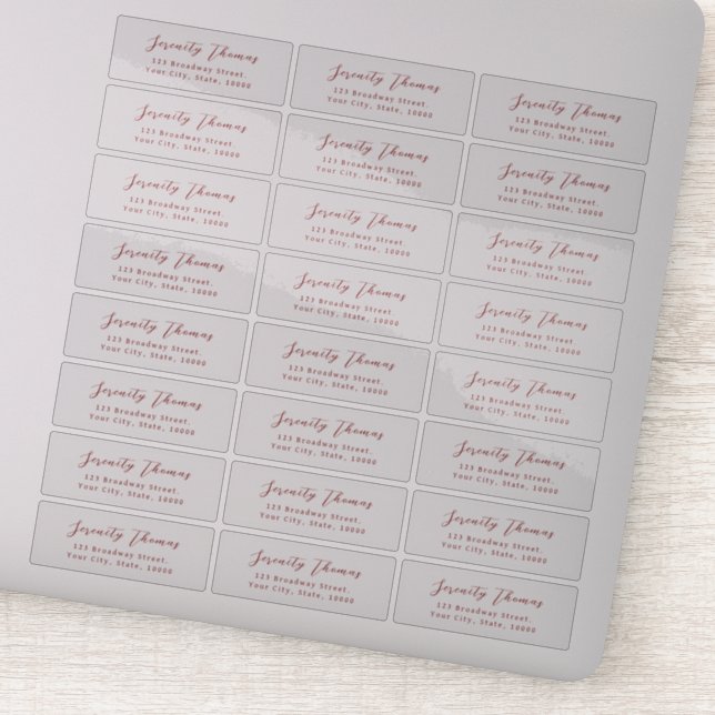 Étiquette d'adresse de retour transparente de scri (Détail)