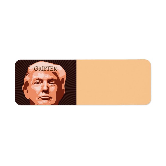 Étiquette d'adresse de retour Trump Grifter (Devant)