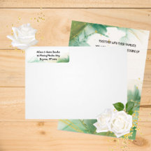 Étiquette d'adresse de retour vert de printemps