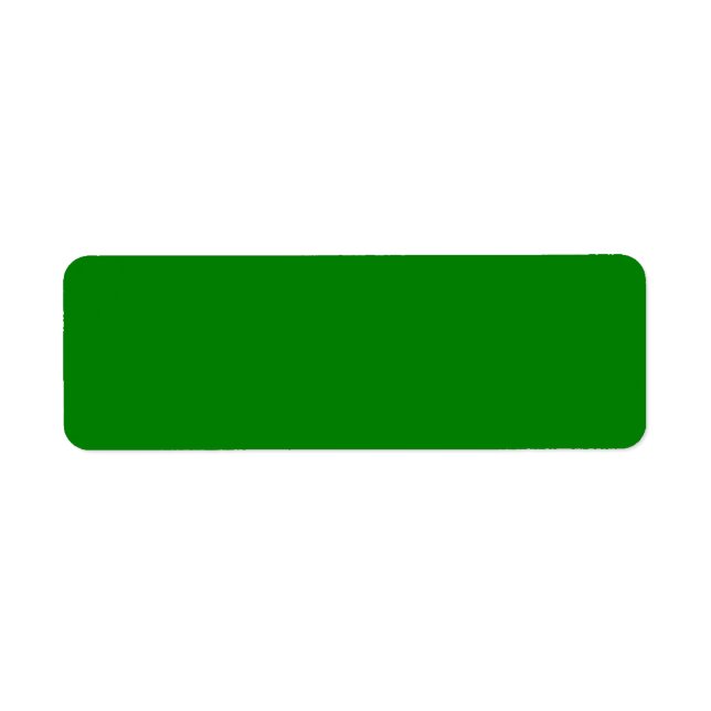 Étiquette d'adresse de retour verte (Devant)