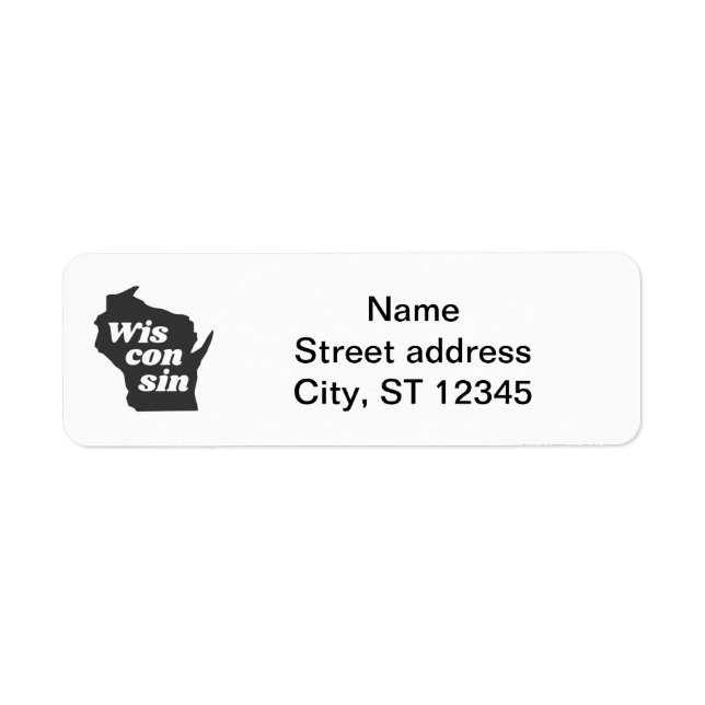 Étiquette d'adresse de retour Wisconsin (Devant)