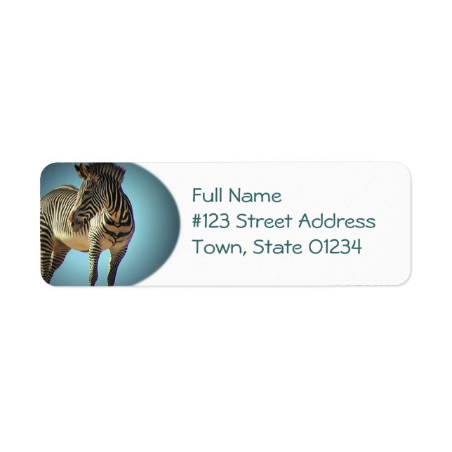 Étiquette d'adresse de retour Zebra (Devant)