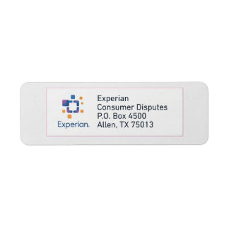 Étiquette d'adresse d'expédition de contestation d