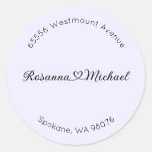 Étiquette d'adresse, Étiquette d'adresse ronde, No