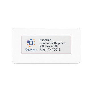 Étiquette d'adresse Experian