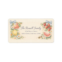 Étiquette d'adresse Fruitée