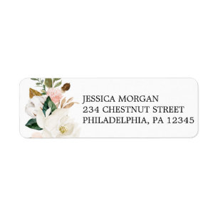 Étiquette d'adresse Magnolia Coton