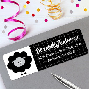 Étiquette d'adresse moderne Kawaii pour Baby Showe