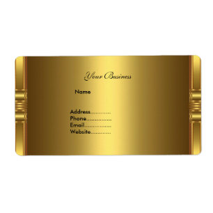 Étiquette d'adresse Or sur Or