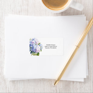 Étiquette d'adresse postale Hydrangea