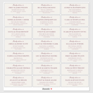 Étiquette d'adresse pour invité de mariage en ivoi