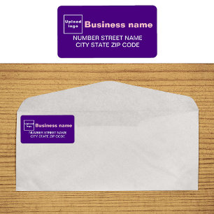 Étiquette d'adresse professionnelle violette