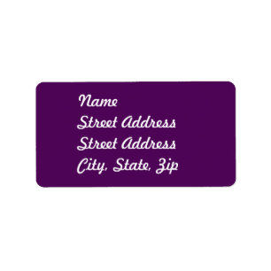 Étiquette d'adresse prune violette