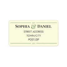 Étiquette d'adresse RSVP de mariage minimaliste mo