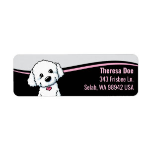 Étiquette d'adresse Vague Bichon Frisé