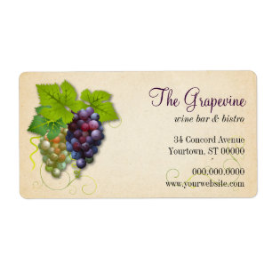 Étiquette d'affaires de vigne