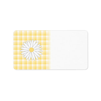 Étiquette Daisy Flower à Yellow et White.