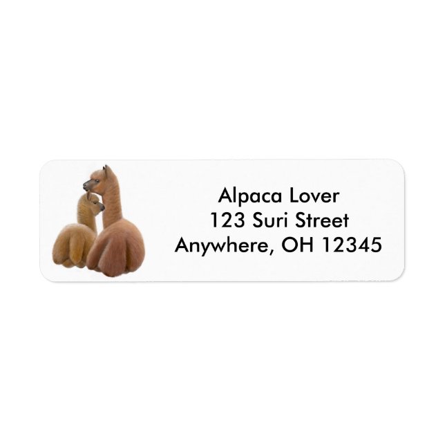 Étiquette d'amour Alpaca (Devant)
