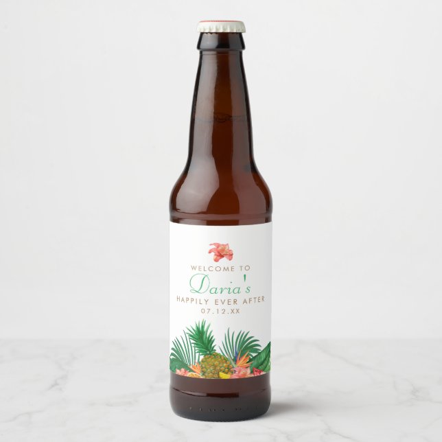 Étiquette d'ananas tropical (Devant)