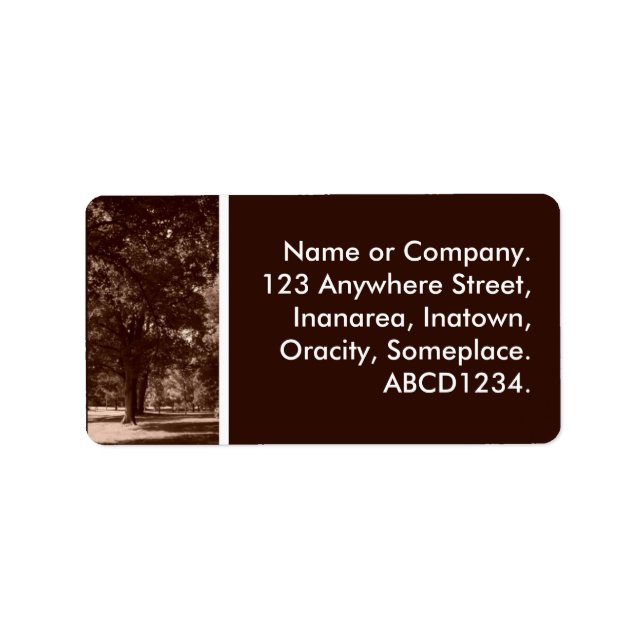 Étiquette Dans le parc (Devant)