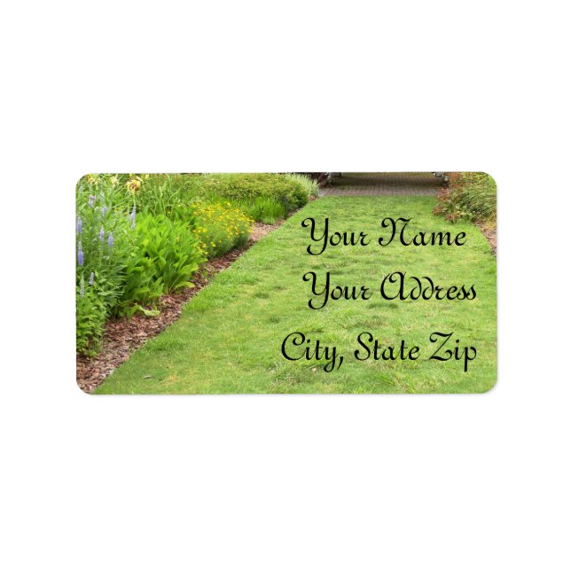 Étiquette Dans le thème du jardin (Devant)