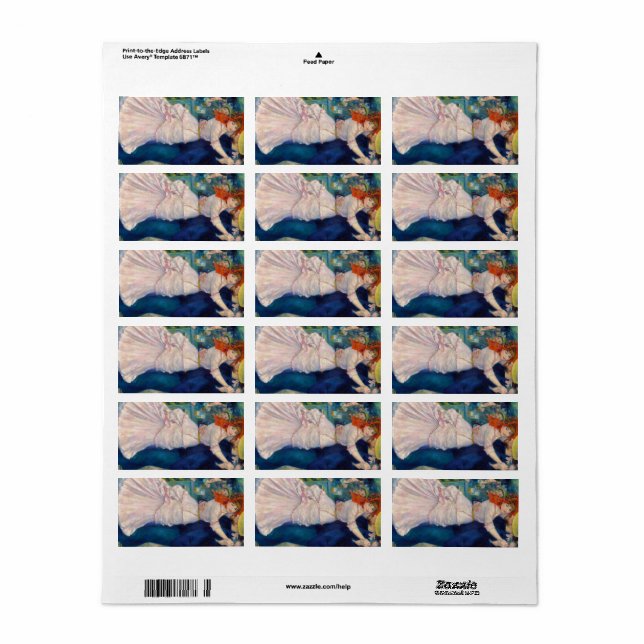 Étiquette Danse à Bougival, 1883 par Pierre-Auguste Renoir (Feuille entière)