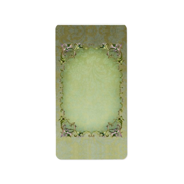 Étiquette d'apothecaire Brocade de printemps moyen (Devant)