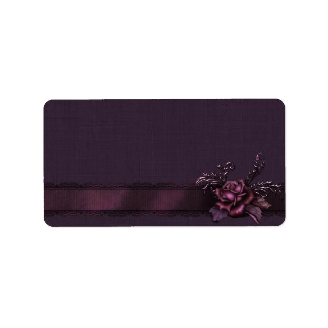 Étiquette d'apothécaire Rose moyen violet (Devant)