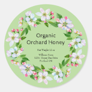 Étiquette d'aquarelle Honey Jar   Orchard Honey