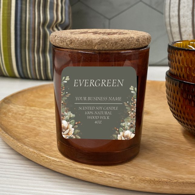 Étiquette d'aquarelle parfumée hiver (Créateur téléchargé)