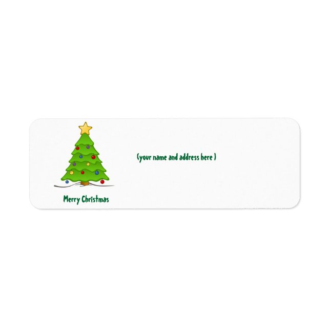 Étiquette d'arbre de Noël (Devant)