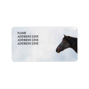 Étiquette Dark Horse and Sky - Western Return Address
