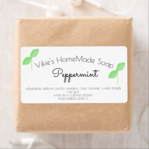 Étiquette d'art commercial de savon biologique